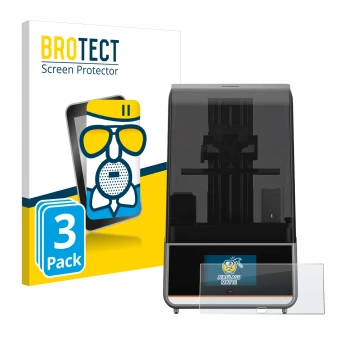 Parte frontale di una confezione del prodotto con il logo del marchio BROTECT. Accanto è raffigurato il dispositivo Anycubic P