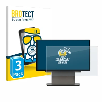 Parte frontale di una confezione del prodotto con il logo del marchio BROTECT. Accanto è raffigurato il dispositivo Sunmi D3 P