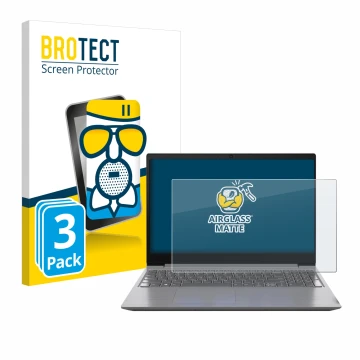 Parte frontale di una confezione del prodotto con il logo del marchio BROTECT. Accanto è raffigurato il dispositivo Lenovo 15.