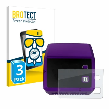 Parte frontale di una confezione del prodotto con il logo del marchio BROTECT. Accanto è raffigurato il dispositivo SkyRc Q200