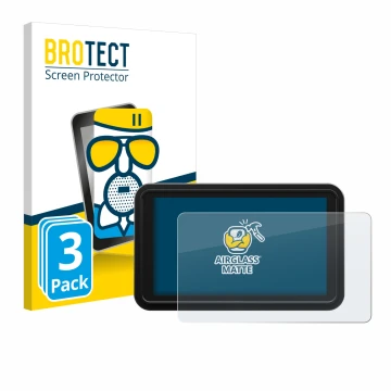 Parte frontale di una confezione del prodotto con il logo del marchio BROTECT. Accanto è raffigurato il dispositivo Atomos Shi