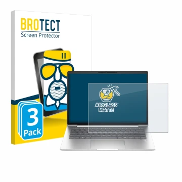 Parte frontale di una confezione del prodotto con il logo del marchio BROTECT. Accanto è raffigurato il dispositivo HP ProBook