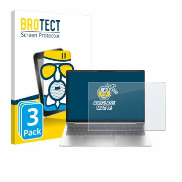 Parte frontale di una confezione del prodotto con il logo del marchio BROTECT. Accanto è raffigurato il dispositivo HP ProBook