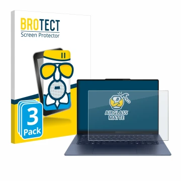 Parte frontale di una confezione del prodotto con il logo del marchio BROTECT. Accanto è raffigurato il dispositivo Lenovo Yog