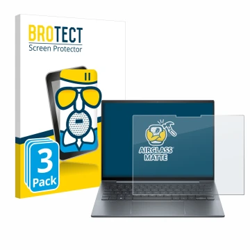 Parte frontale di una confezione del prodotto con il logo del marchio BROTECT. Accanto è raffigurato il dispositivo HP Dragonf