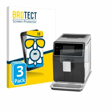 Parte frontale di una confezione del prodotto con il logo del marchio BROTECT. Accanto è raffigurato il dispositivo WMF Perfec