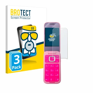 Parte frontale di una confezione del prodotto con il logo del marchio BROTECT. Accanto è raffigurato il dispositivo HMD Barbie