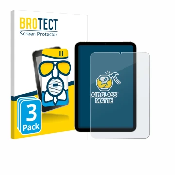 Parte frontale di una confezione del prodotto con il logo del marchio BROTECT. Accanto è raffigurato il dispositivo Apple iPad