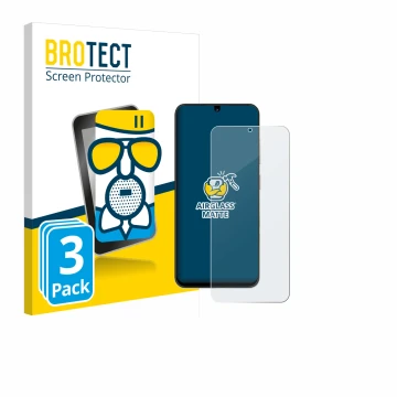 Parte frontale di una confezione del prodotto con il logo del marchio BROTECT. Accanto è raffigurato il dispositivo ZTE Blade 