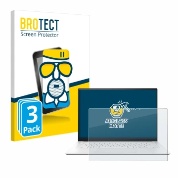 Parte frontale di una confezione del prodotto con il logo del marchio BROTECT. Accanto è raffigurato il dispositivo ASUS ZenBo