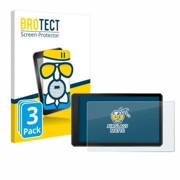 Parte frontale di una confezione del prodotto con il logo del marchio BROTECT. Accanto è raffigurato il dispositivo Garmin Tre