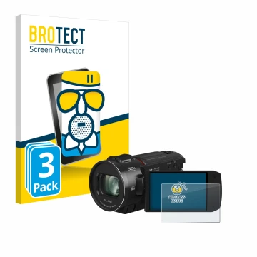 Parte frontale di una confezione del prodotto con il logo del marchio BROTECT. Accanto è raffigurato il dispositivo Panasonic 