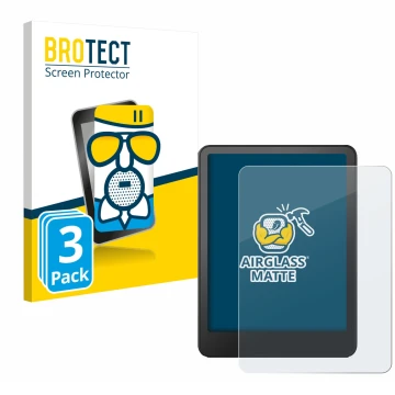 Parte frontale di una confezione del prodotto con il logo del marchio BROTECT. Accanto è raffigurato il dispositivo Amazon Kin