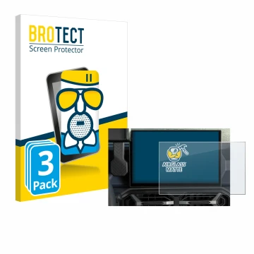 Parte frontale di una confezione del prodotto con il logo del marchio BROTECT. Accanto è raffigurato il dispositivo Dacia Dust