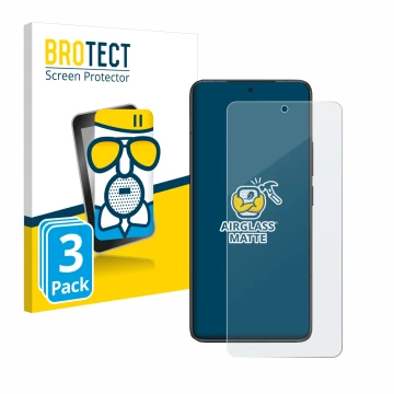 Parte frontale di una confezione del prodotto con il logo del marchio BROTECT. Accanto è raffigurato il dispositivo Xiaomi Red