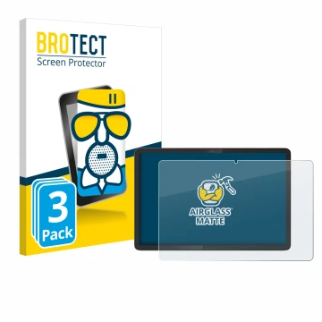 Parte frontale di una confezione del prodotto con il logo del marchio BROTECT. Accanto è raffigurato il dispositivo Lenovo Chr