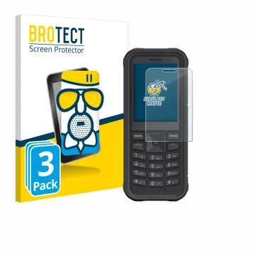 Parte frontale di una confezione del prodotto con il logo del marchio BROTECT. Accanto è raffigurato il dispositivo Sonim XP10