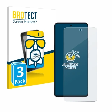 Parte frontale di una confezione del prodotto con il logo del marchio BROTECT. Accanto è raffigurato il dispositivo Xiaomi Poc