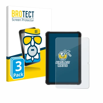 Parte frontale di una confezione del prodotto con il logo del marchio BROTECT. Accanto è raffigurato il dispositivo Hotwav R8 