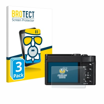 Parte frontale di una confezione del prodotto con il logo del marchio BROTECT. Accanto è raffigurato il dispositivo Panasonic 