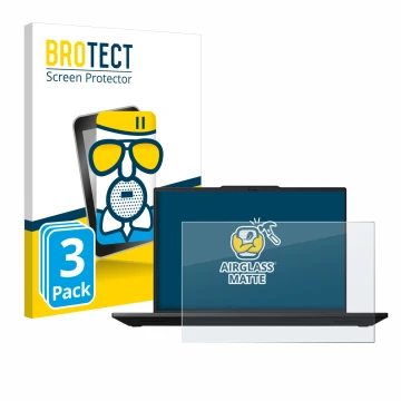 Parte frontale di una confezione del prodotto con il logo del marchio BROTECT. Accanto è raffigurato il dispositivo Lenovo Thi