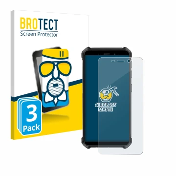 Parte frontale di una confezione del prodotto con il logo del marchio BROTECT. Accanto è raffigurato il dispositivo Ulefone Ar