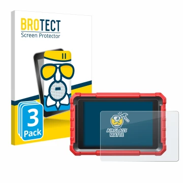 Parte frontale di una confezione del prodotto con il logo del marchio BROTECT. Accanto è raffigurato il dispositivo Launch X-4