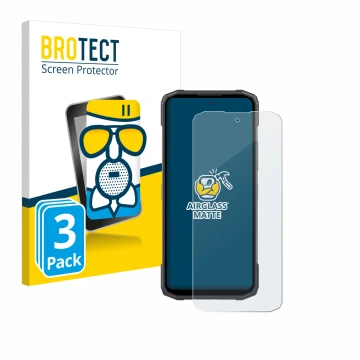 Parte frontale di una confezione del prodotto con il logo del marchio BROTECT. Accanto è raffigurato il dispositivo Doogee Bla