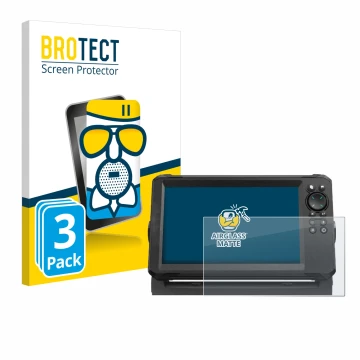 Parte frontale di una confezione del prodotto con il logo del marchio BROTECT. Accanto è raffigurato il dispositivo Lowrance E