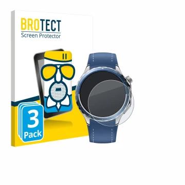 Parte frontale di una confezione del prodotto con il logo del marchio BROTECT. Accanto è raffigurato il dispositivo Oppo Watch