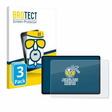 Parte frontale di una confezione del prodotto con il logo del marchio BROTECT. Accanto è raffigurato il dispositivo Teclast P5