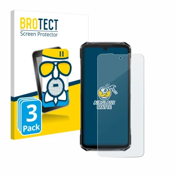 Parte frontale di una confezione del prodotto con il logo del marchio BROTECT. Accanto è raffigurato il dispositivo Doogee S11