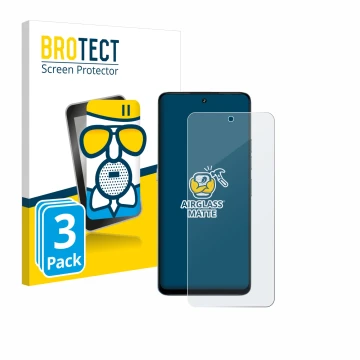 Parte frontale di una confezione del prodotto con il logo del marchio BROTECT. Accanto è raffigurato il dispositivo Umidigi No