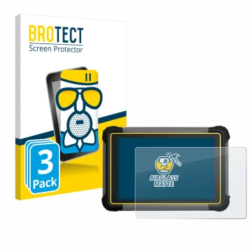 Parte frontale di una confezione del prodotto con il logo del marchio BROTECT. Accanto è raffigurato il dispositivo Leica iCON