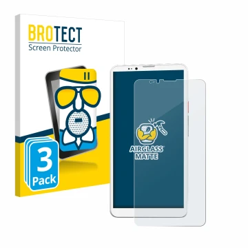 Parte frontale di una confezione del prodotto con il logo del marchio BROTECT. Accanto è raffigurato il dispositivo Bigme Hibr