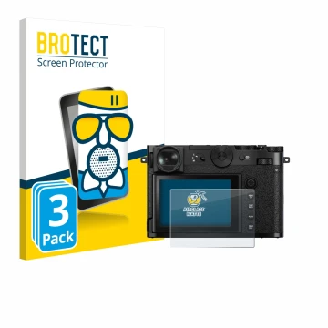 Parte frontale di una confezione del prodotto con il logo del marchio BROTECT. Accanto è raffigurato il dispositivo Fujifilm G