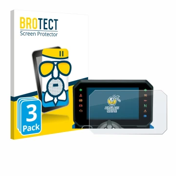Parte frontale di una confezione del prodotto con il logo del marchio BROTECT. Accanto è raffigurato il dispositivo Suzuki GSX