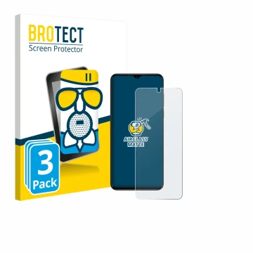 Parte frontale di una confezione del prodotto con il logo del marchio BROTECT. Accanto è raffigurato il dispositivo ZTE Nubia 