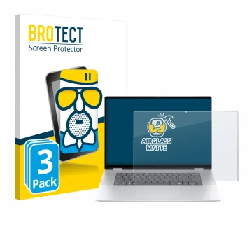 Parte frontale di una confezione del prodotto con il logo del marchio BROTECT. Accanto è raffigurato il dispositivo HP OmniBoo