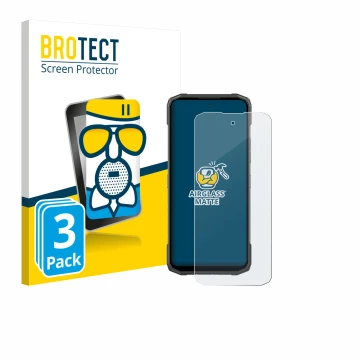 Parte frontale di una confezione del prodotto con il logo del marchio BROTECT. Accanto è raffigurato il dispositivo Doogee Bla