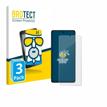 Parte frontale di una confezione del prodotto con il logo del marchio BROTECT. Accanto è raffigurato il dispositivo Xiaomi Poc