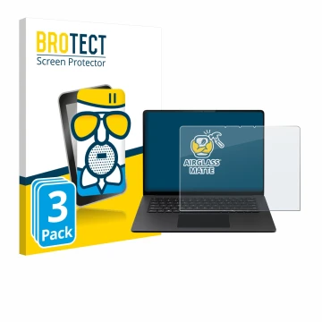 Parte frontale di una confezione del prodotto con il logo del marchio BROTECT. Accanto è raffigurato il dispositivo Microsoft 