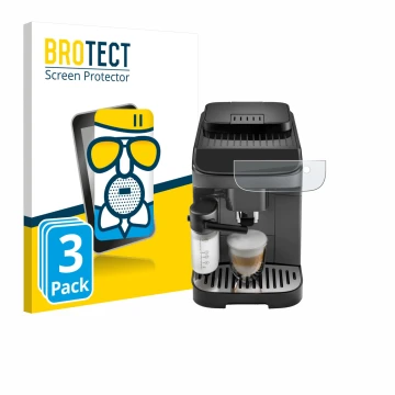 Parte frontale di una confezione del prodotto con il logo del marchio BROTECT. Accanto è raffigurato il dispositivo DeLonghi M