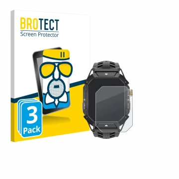 Parte frontale di una confezione del prodotto con il logo del marchio BROTECT. Accanto è raffigurato il dispositivo Oukitel BT