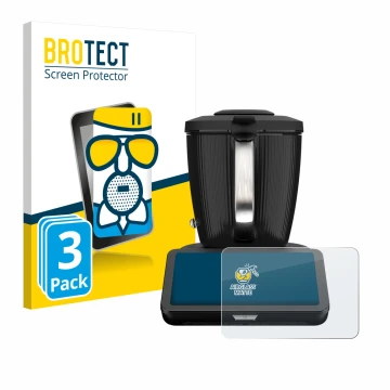 Parte frontale di una confezione del prodotto con il logo del marchio BROTECT. Accanto è raffigurato il dispositivo Vorwerk Bi