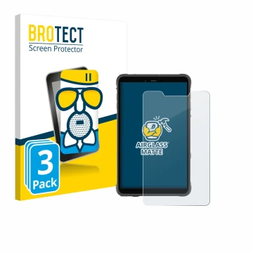 Parte frontale di una confezione del prodotto con il logo del marchio BROTECT. Accanto è raffigurato il dispositivo Ulefone Ar