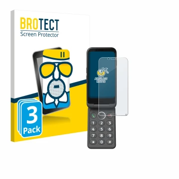 Parte frontale di una confezione del prodotto con il logo del marchio BROTECT. Accanto è raffigurato il dispositivo Doro Auror