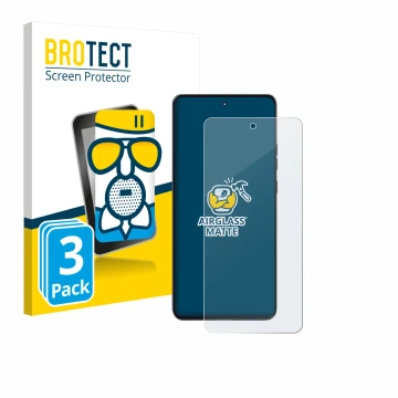 Parte frontale di una confezione del prodotto con il logo del marchio BROTECT. Accanto è raffigurato il dispositivo Motorola M