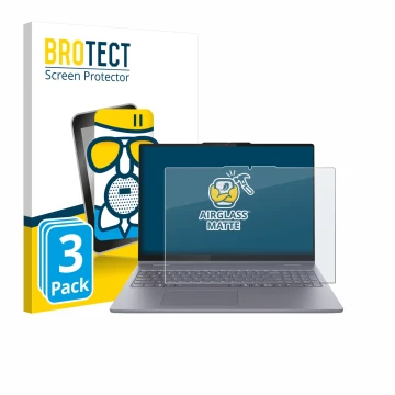 Parte frontale di una confezione del prodotto con il logo del marchio BROTECT. Accanto è raffigurato il dispositivo Lenovo Ide