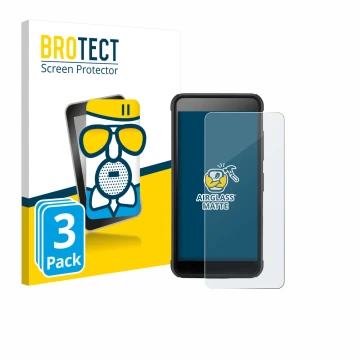 Parte frontale di una confezione del prodotto con il logo del marchio BROTECT. Accanto è raffigurato il dispositivo SkyCaddie 